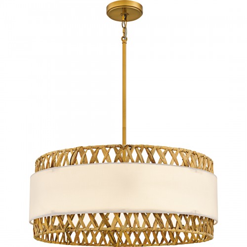 quoizel Kate 5-Light Brushed Gold Pendant
