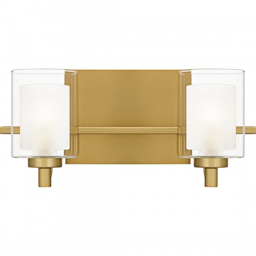 Quoizel Kolt 2-Light Brushed Gold Bath Light