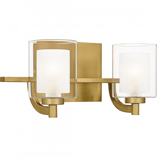 Quoizel Kolt 2-Light Brushed Gold Bath Light