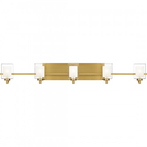 quoizel Kolt 5-Light Brushed Gold Bath Light