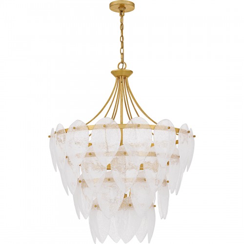 Quoizel Lilestone 7-Light Gold Leaf Pendant