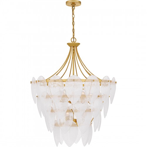 Quoizel Lilestone 7-Light Gold Leaf Pendant