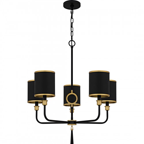 Quoizel Lockery 5-Light Matte Black Chandelier