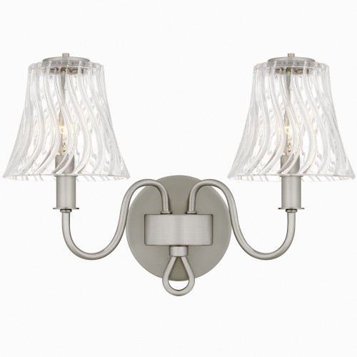 Quoizel McKinney 2-Light Brushed Nickel Bath Light