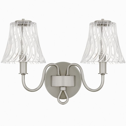 Quoizel McKinney 2-Light Brushed Nickel Bath Light