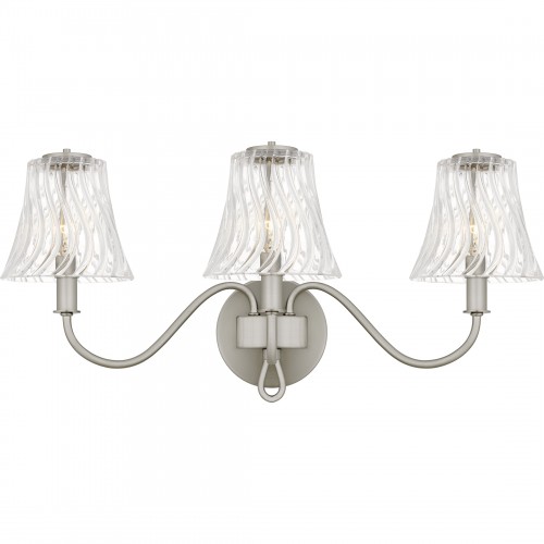 Quoizel McKinney 3-Light Brushed Nickel Bath Light