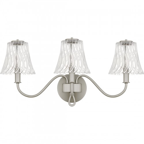 Quoizel McKinney 3-Light Brushed Nickel Bath Light