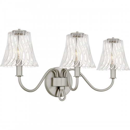 Quoizel McKinney 3-Light Brushed Nickel Bath Light