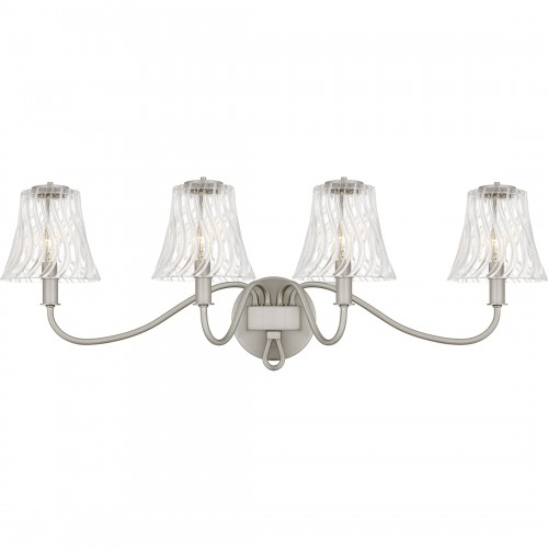 Quoizel McKinney 4-Light Brushed Nickel Bath Light