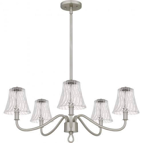 Quoizel McKinney 5-Light Brushed Nickel Chandelier