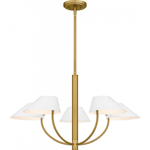 quoizel Penley 5-Light Brushed Gold Chandelier