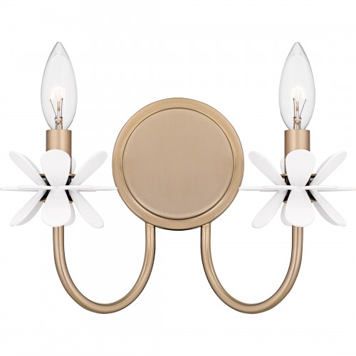 quoizel Remy 2-Light Bronze Gold Wall Sconce