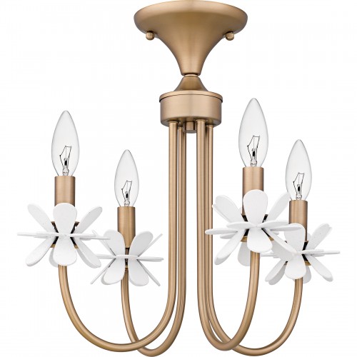 Quoizel Remy 4-Light Bronze Gold Semi-Flush Mount