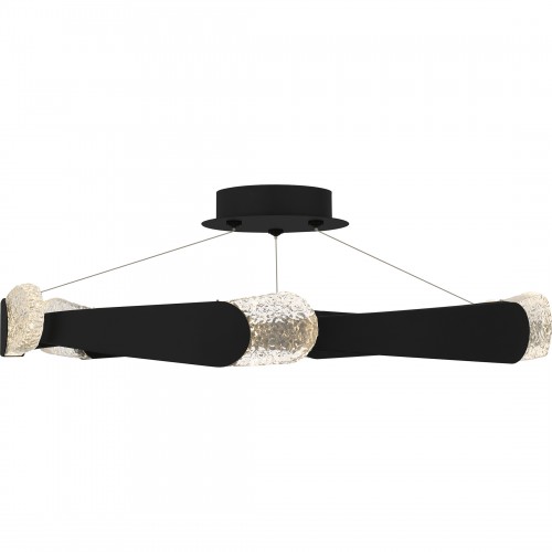 Quoizel Saffron Matte Black Semi-Flush Mount