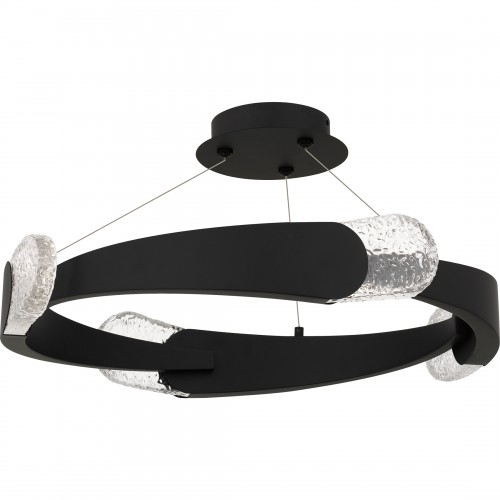 Quoizel Saffron Matte Black Semi-Flush Mount