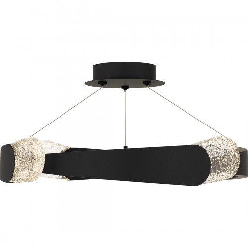 Quoizel Saffron Matte Black Semi-Flush Mount