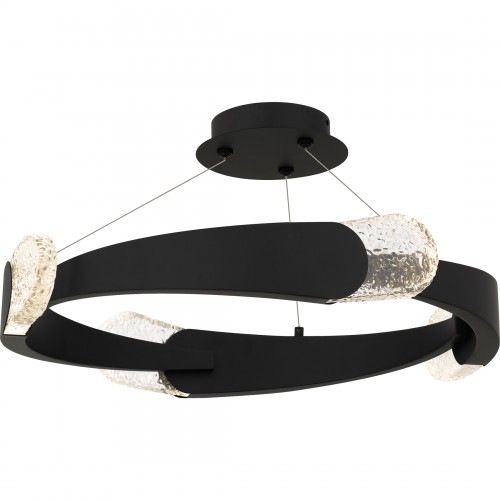 quoizel Saffron Matte Black Semi-Flush Mount