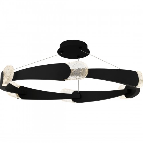 quoizel Saffron Matte Black Semi-Flush Mount