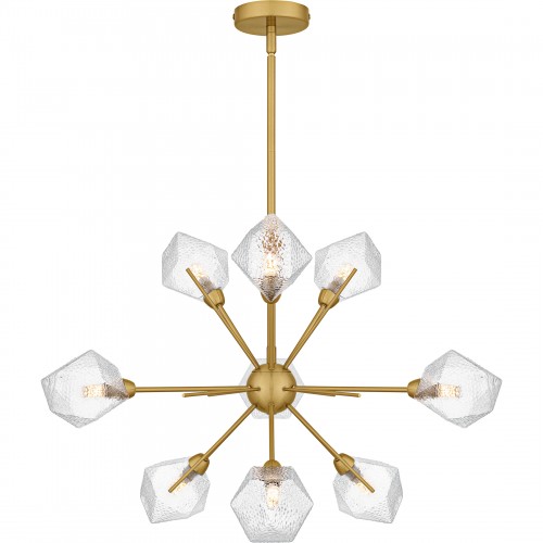 quoizel Salvador 9-Light Brushed Gold Chandelier