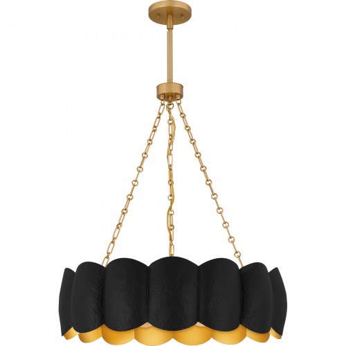 quoizel Santana 5-Light Matte Black Pendant