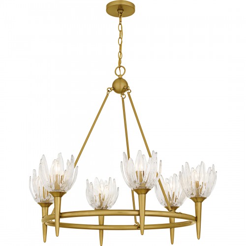 Quoizel Shea 6-Light Brushed Gold Chandelier