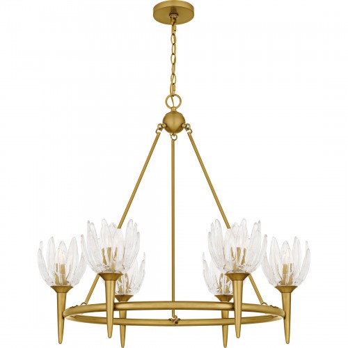 quoizel Shea 6-Light Brushed Gold Chandelier