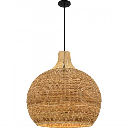 quoizel Sycamore 4-Light Matte Black Pendant