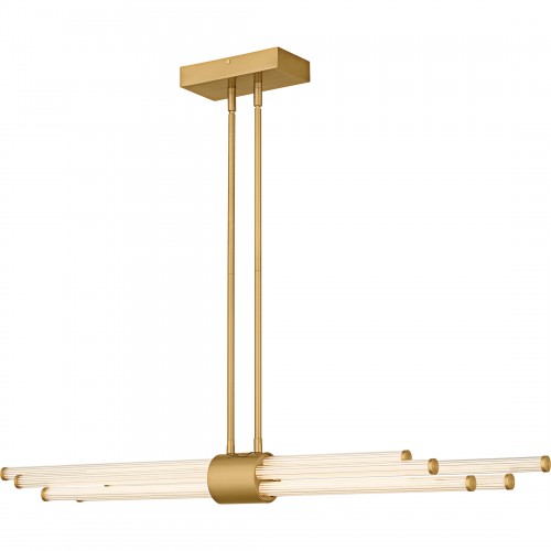 Quoizel Talbott Brushed Gold Linear Chandelier