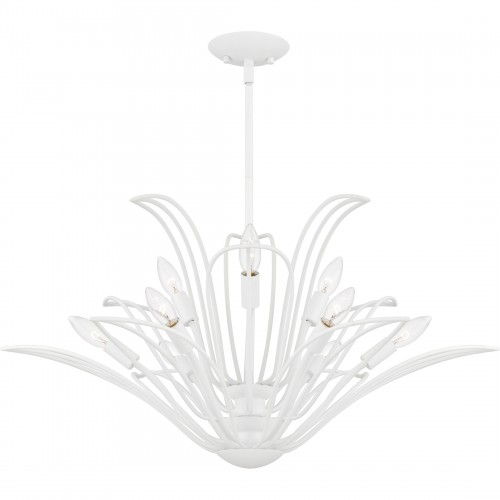 quoizel Tallulah 9-Light Sand White Chandelier
