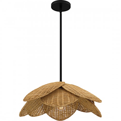 Quoizel Willa 1-Light Matte Black Pendant