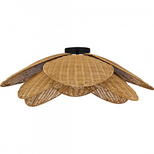 quoizel Willa 4-Light Matte Black Semi-Flush Mount