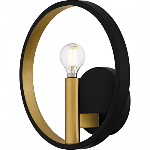 quoizel Winsland 1-Light Matte Black Wall Sconce