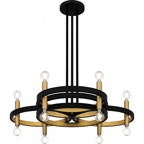 Quoizel Winsland 6-Light Matte Black Chandelier