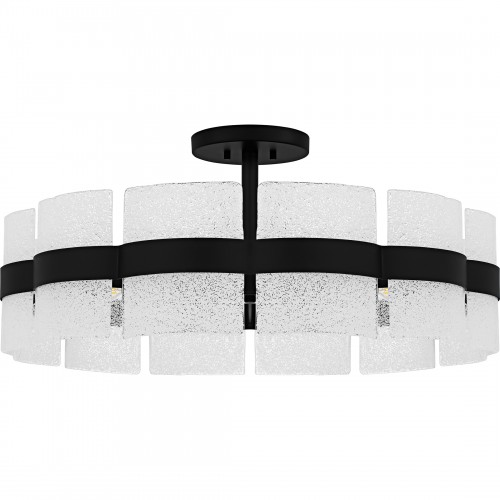 Quoizel Sweeney 6-Light Matte Black Semi-Flush Mount