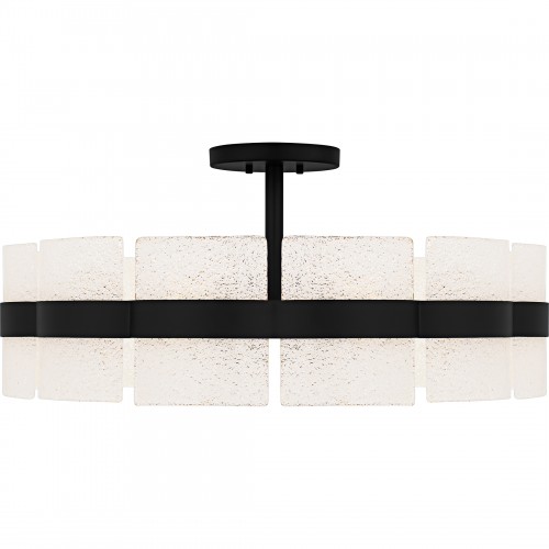 Quoizel Sweeney 6-Light Matte Black Semi-Flush Mount