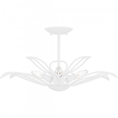 Quoizel Tallulah 3-Light Sand White Semi-Flush Mount
