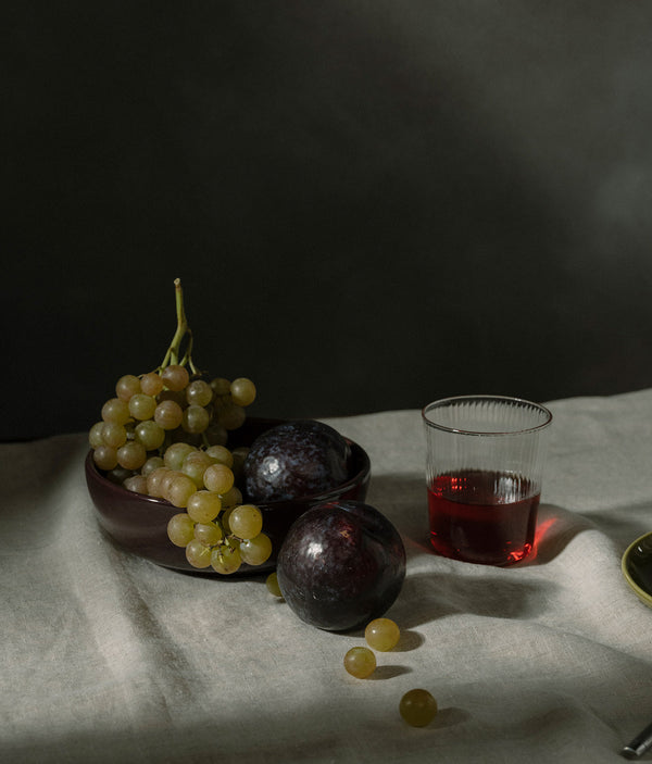 R D.lab Bilancia Large Deep Bowl Plum Red