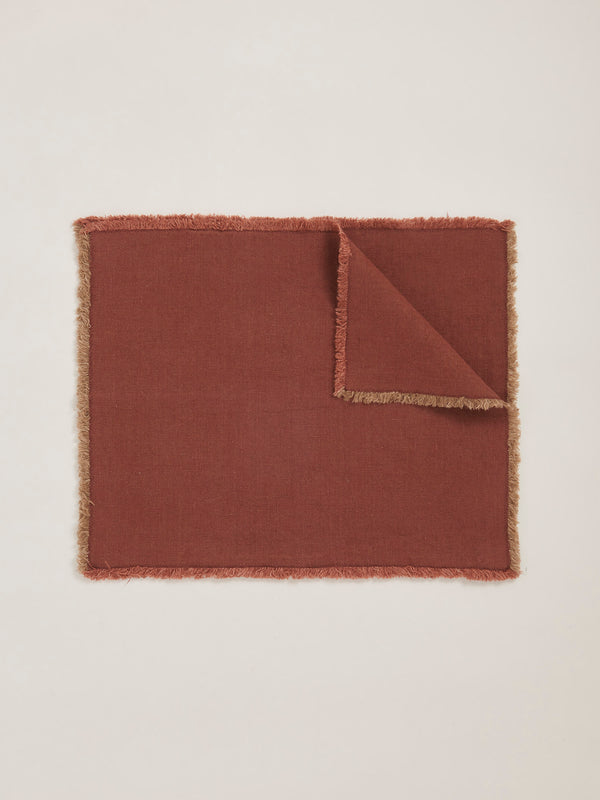 r d.lab Hopsack Placemat Mattone Red