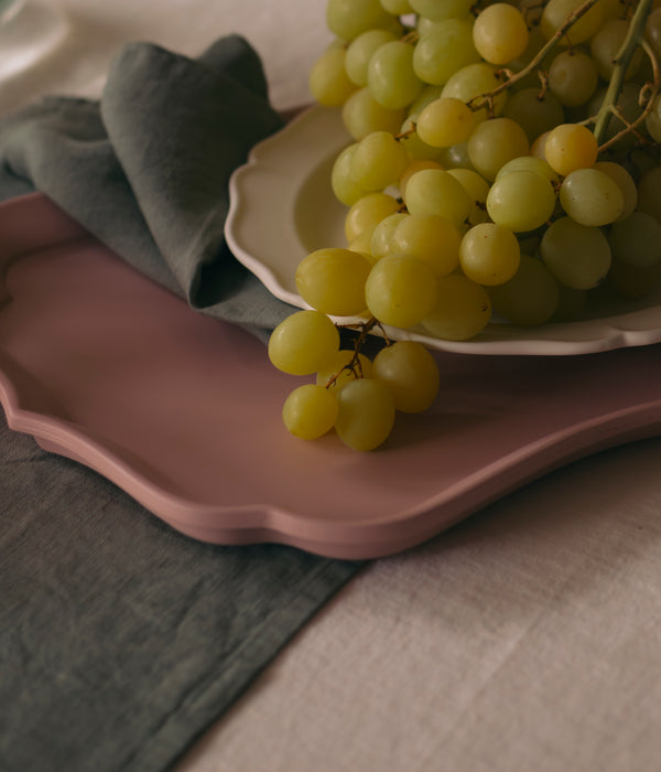 R D.lab Sara Lacquered Wood Tray Cameo Pink