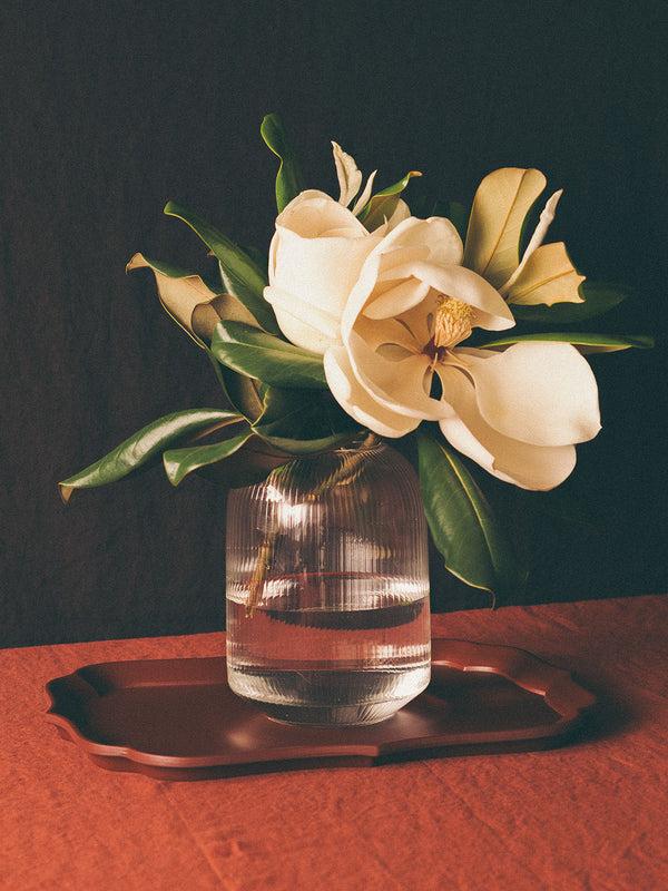 R D.lab Sara Lacquered Wood Tray Cordovan Red