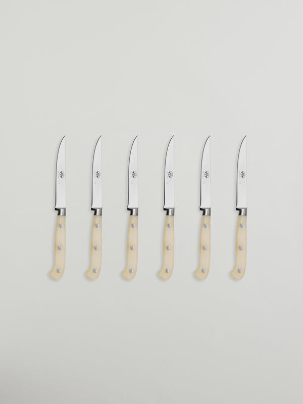 R D.lab Whole Steak Table Knives Cream Handle