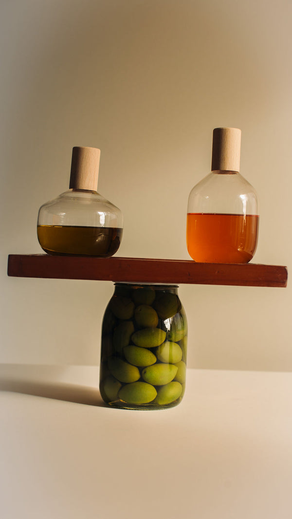 R D.lab Trulli Tall Olive Oil And Vinegar Bottle Clear