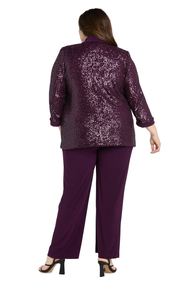 R&m Richards Beaded Jacket Set With Matching Pant - Plus