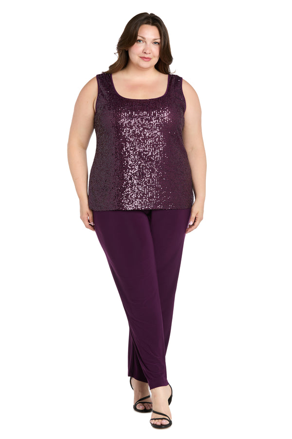 R&m Richards Beaded Jacket Set With Matching Pant - Plus