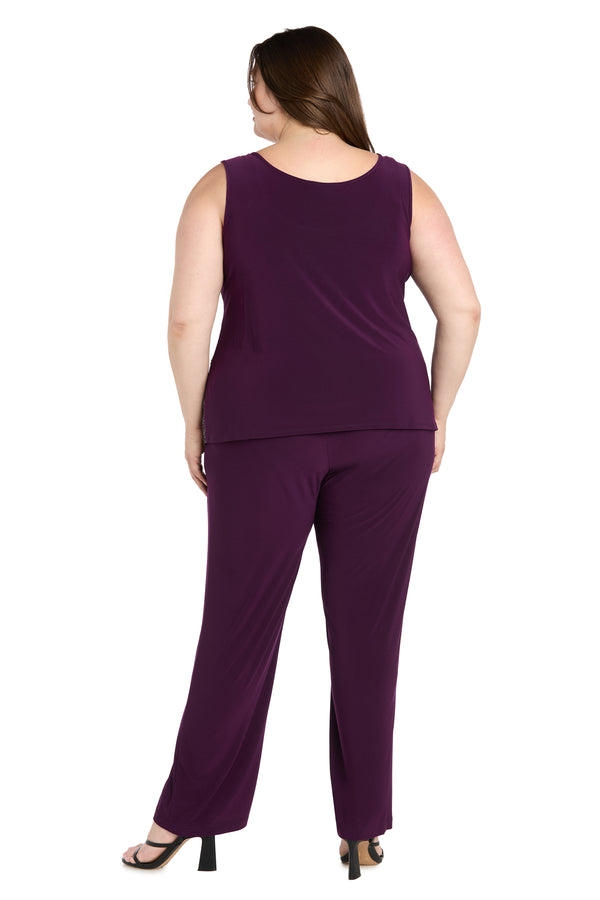 R&m Richards Beaded Jacket Set With Matching Pant - Plus