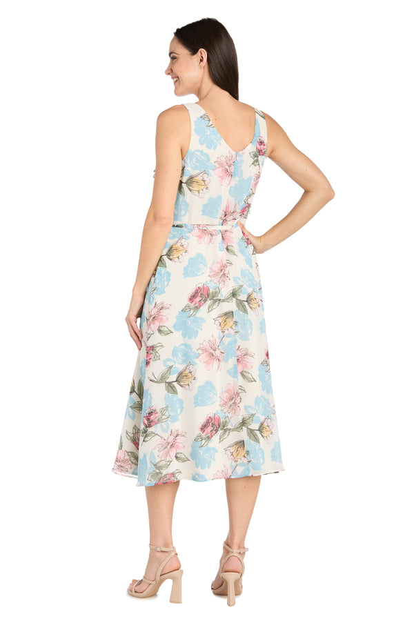 R&m Richards Daytime Maxi Dress Featuring A Ruffle Top And Flowy Skirt