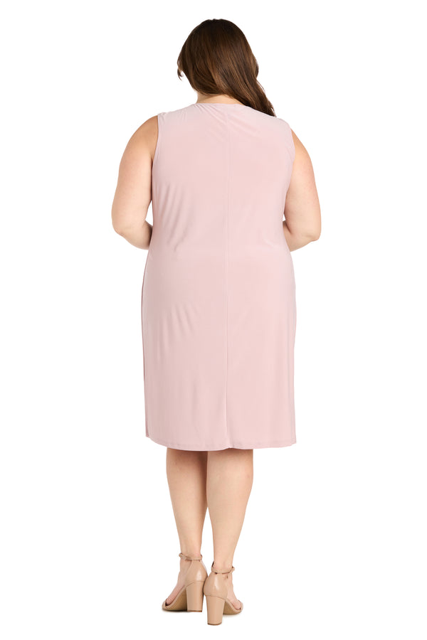 R&m Richards Double Tiered Sequin Lace Jacket Dress - Plus