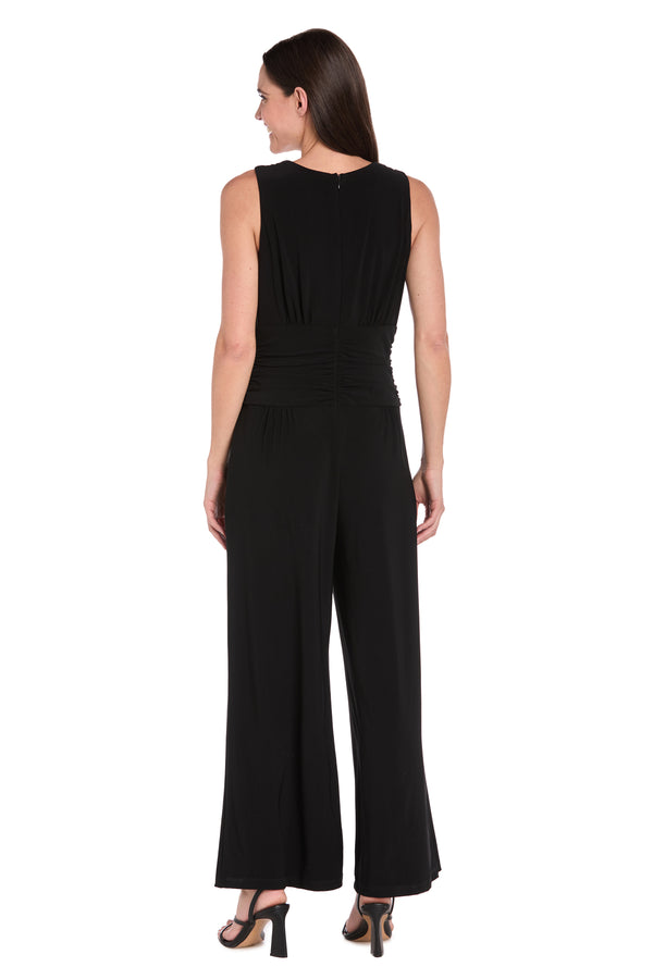 R&m Richards Effortless Stretch Jumpsuit In Black - Petite