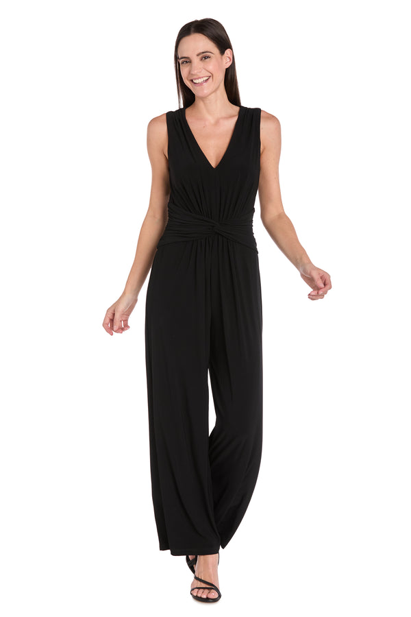 r&m richards Effortless Stretch Jumpsuit in Black - Petite