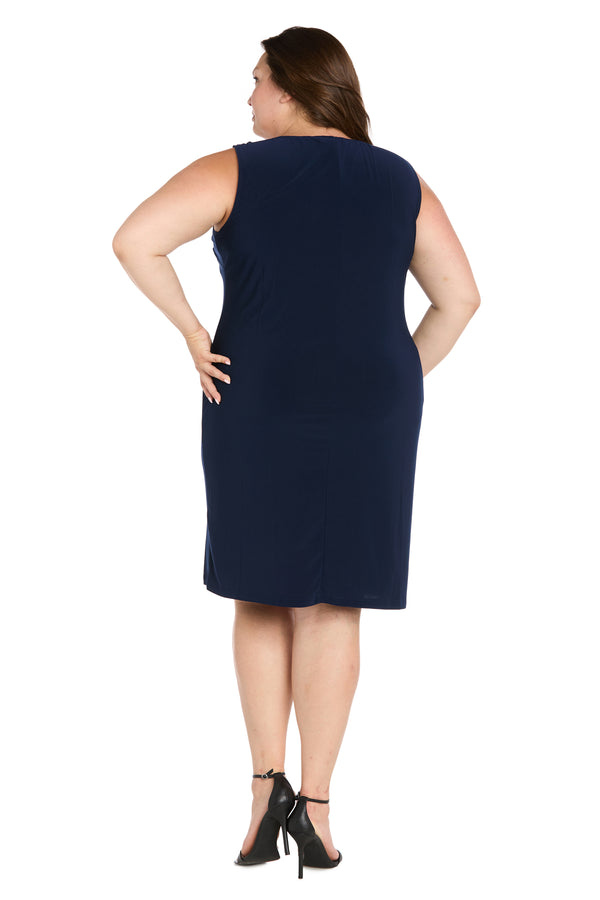 R&m Richards Embellished Jacket Dress - Attaches At The Neckline - Plus